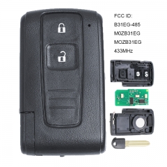 Smart 2 button Remote Key fob ASK 433MHz for Toyota Prius FCC ID: B31EG-485 M0ZB31EG / MOZB31EG