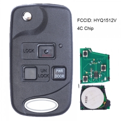 Flip Remote key Fob for Lexus ES300 GS300 GS400 IS300 1998 - 2005 HYQ1512V - 4C