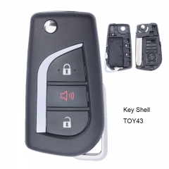 Flip Remote Key 3 Button for Toyota TOY43