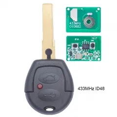 1M0 959 753E,3B0 959 753L, 6Y0 959 753E 433MHz ID48 Chip 2 Buttons Remote Key Fob for Seat for Volkswagen VW for Skoda