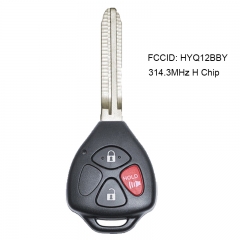 Remote Key 3 Buttons 314.4Mhz H Chip for Toyota RAV4 4 Runner SC FCC: HYQ12BBY USA