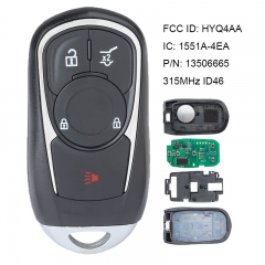 Smart Key Promixity Remote 5 Button 315MHz ID46 for Buick Encore 2017 2018 315MHz FCC: HYQ4AA