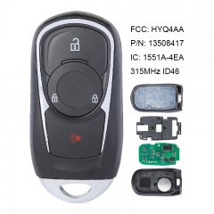 Smart Key Promixity Remote 4 Button for Buick Encore 2017 - 2019 315MHz FCC: HYQ4AA P/N: 13508417