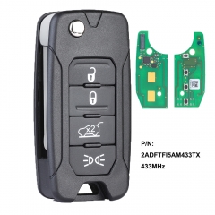 (Original Remote Board ) Folding Remote Key 4A / ID48 Chip for Jeep Renegade 2016-2018 433MHz Megamos AES - 2ADFTFI5AM433TX