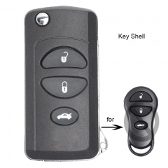 Folding Remote Key Shell Case 3 Button for Chrysler Dodge Jeep