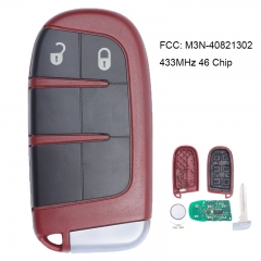 Smart Remote Key Fob 433MHz 46 Chip 2 Button for Chrysler 300 Dodge 2011-2017 FCC: M3N-40821302