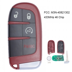 Smart Remote Key Fob 433MHz 46 Chip 4 Button for Chrysler 300 Dodge 2011-2017 FCC: M3N-40821302