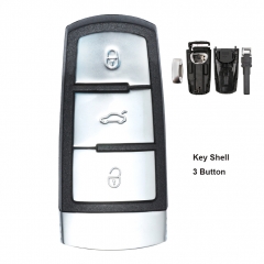 Smart Remote Key Shell Case Fob 3 Button for Volkswagen VW Passat CC 2005-2010