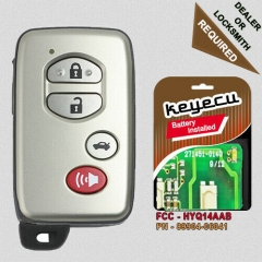 Smart Remote Key 315MHz/314.3MHz/312MHz/433.92MHz for 2007 2008 Toyota Camry FCC: HYQ14AAB Board ID: 0140