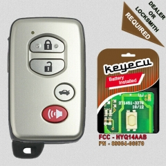 Smart Key 312MHz/314.3MHz/315MHz/433MHz for Toyota Corolla Camry Avalon 2008-2012 FCC: HYQ14AAB P/N: 89904-06070 Board ID: 3370