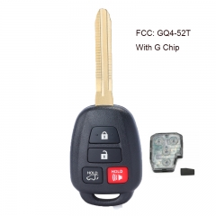 Remote Car Key Fob for Toyota Rav4 2013-2018 FCC: GQ4-52T G Chip
