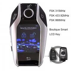 Modified Boutique Smart LCD Key for BMW Support CAS4 / CAS4+ / EWS5 / FEM / BDC FSK 315MHz /433MHz / 868MHz FCCID: YGOHUF5662, HUF5767, 5WK49861