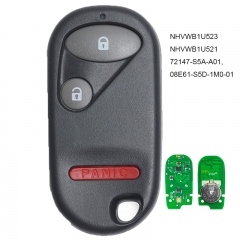 Remote Key for 2003-2007 Honda Pilot, 2001-2005 Honda Civic FCC ID: NHVWB1U523 / NHVWB1U521