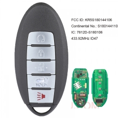 Smart Key 5B for Nissan Rogue 2017 2018 FCC ID: KR5S180144106 Cont# S180144110