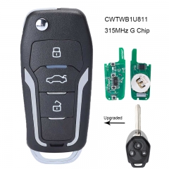 Upgraded Flip Remote Key 315MHz G Chip for Subaru USA 2012-2015 LEGACY OUTBACK XV FORESTER FCC ID: CWTWB1U811