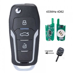 Upgraded Flip Remote Car Key Fob 433MHz 4D62 for Subaru Impreza Forester Outback