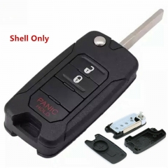 Replacement Flip Remote Key Shell Case Fob 3 Button for Jeep Renegade 2015 -2017