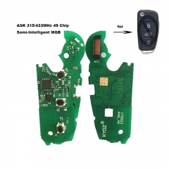 El botón 3 de la placa PCB remota semiinteligente MQB ASK 315MHz / 434MHz 49 Chip Use para Audi A3