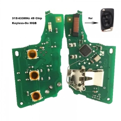 MQB System Keyless-Go Remote PCB Board 3 Button 315MHz / 434MHz 49 Chip for VW Megamos AES