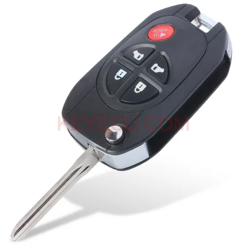 Modified Filp Remote Key Shell 5 Button for TOYOTA Highlander Sequoia Sienna Tacoma Tundra Avalon Solara FCCID: GQ43VT20T