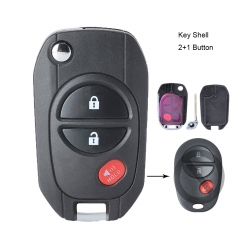 Modified Filp Remote Key Shell 2+1 Button for TOYOTA Highlander Sequoia Sienna Tacoma Tundra Avalon Solara FCCID: GQ43VT20T