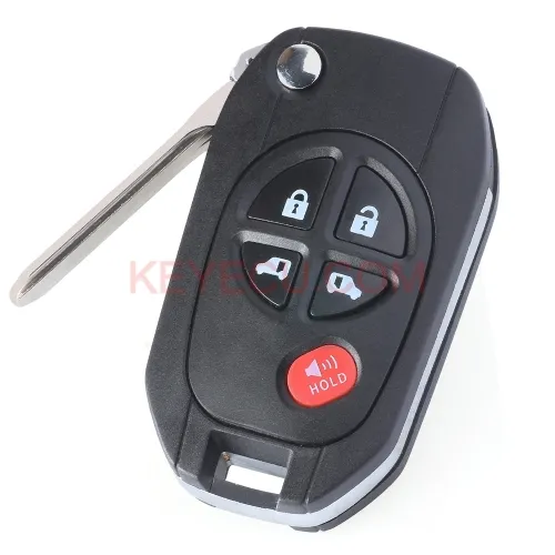 Modified Filp Remote Key Shell 5 Button for TOYOTA Highlander Sequoia Sienna Tacoma Tundra Avalon Solara FCCID: GQ43VT20T