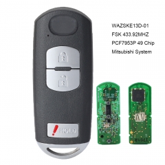 OEM Remote Board Smart Remote Key FSK 433.92MHZ 49 chip for Mazda 3 CX-5 (Mitsubishi System) 2013-2016 FCC: WAZSKE13D-01