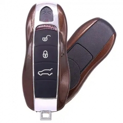 Brown Smart Remote Key Shell 3 Button for Porsche SUV HU162