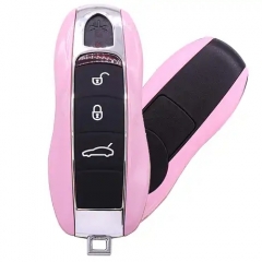 Pink Smart Remote Key Shell 3 Button for Porsche SUV HU162