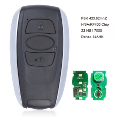 433MHz H/8A/RF430 Chip P1=F3 Denso 14AHK Keyless Entry Smart Key For Subaru Forester Legacy Impreza XV BRZ 2014 2015 2016 2017