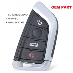 Placa OEM Smart Remote Car Key Fob 4 botones 434MHz para PCF7953 para BMW F Series CAS4 + / FEM 2011-2017 FCC ID: NBGIDGNG1