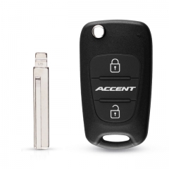 Folding Remote Key Shell 3 Button for Hyundai Accent
