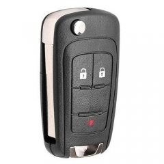 Flip Remote Key Fob 2+1 Button 315MHz/433MHz ID46 for Chevrolet Equinox Sonic Spark GMC Terrain 2010-2017 FCCID: OHT01060512