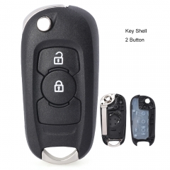 Flip Remote Key Shell 2 Button for Opel Vauxhall Astra K 2015 2016 2017