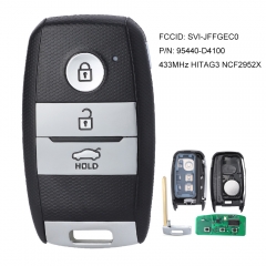 Smart Remote Key 3 Button 433MHz HITAG3 for Kia Optima 2016-2018 FCCID: SVI-JFFGEC0 P/N: 95440-D4100