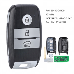 Keyless-Go Smart Remote Key 3 Button 433MHz for KIA Niro 2016 2017 2018 P/N: 95440-G5100