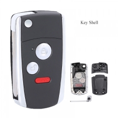 2+1 Button Flip Remote Key Shell Fob for Honda Civic Ridgeline Fit