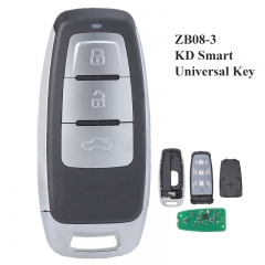 Llave inteligente Universal de 3 botones KEYDIY para KD-X2 reemplazo remoto de llave de coche apto para más de 2000 modelos ZB08-3