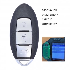 OEM / Aftermarket FCC: S180144103 / S180144101 Smart Remote Key Fob FSK 315MHz 4A for Nissan X-Trail 2014-2019
