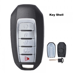 Smart Proximity Remote Control Car Key Shell Case for Infiniti Q50 Q60 QX60 2019 2020, Fob 5 Buttons - FCC ID: KR5TXN7