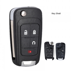 OEM Quality Flip Remote Key Shell 3+1 Button for Chevrolet Opel HU100 No Logo