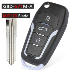 433MHz ID46 Upgraded Flip 2 Button Remote Key Fob for Mitsubishi Pajero, Lancer & Outlander MIT11R Right Blade FCC: G8D-571M-A