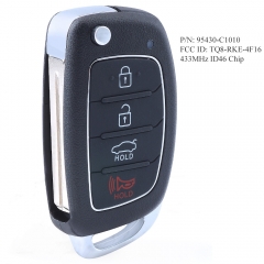 PN: 95430-C1010 FCC: TQ8-RKE-4F16 Remote Flip Key 433MHz ID46 for Hyundai Sonata 2015 2016 2017