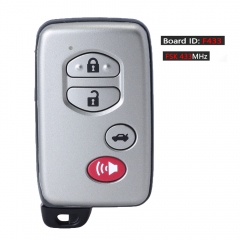 Smart Remote Key 4 Button FSK 433MHz for Toyota Board ID: F433