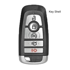 Smart Remote Key Shell Case With 5 Buttons + Uncut Insert Blade- FOB for Ford Fusion Explorer Expedition Edge Mustang