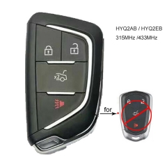 Upgraded Smart Remote Key 315MHz/433MHz Fob for Cadillac ATS CTS XTS 2015 2016 17 18 2019 FCCID: HYQ2AB/HYQ2EB