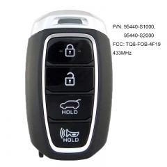 Llavero remoto inteligente sin llave OEM / Aftermarket para Hyundai Santa Fe 2019 2020 433MHz P / N: 95440-S1000, 95440-S2000 FCCID: TQ8-FOB-4F19