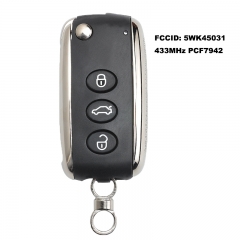 Smart 3B Remote Key Fob 433MHz PCF7942 for Bentley Flying Spur Continental GT 2005-2016