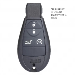 Remote Key Fob Fobik 433MHz PCF7961M 4A Chip for Jeep Cherokee Sport KL 2014 2015 2015 2017 2018 2019 FCCID:  GQ4-53T