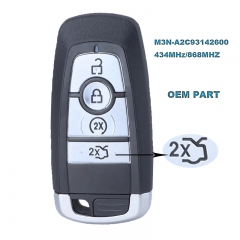 OEM Replacement Smart Remote Key FOB 4 Button 868Mhz for Ford Edge Explorer Mustang Ranger 2017-2020 M3N-A2C93142600